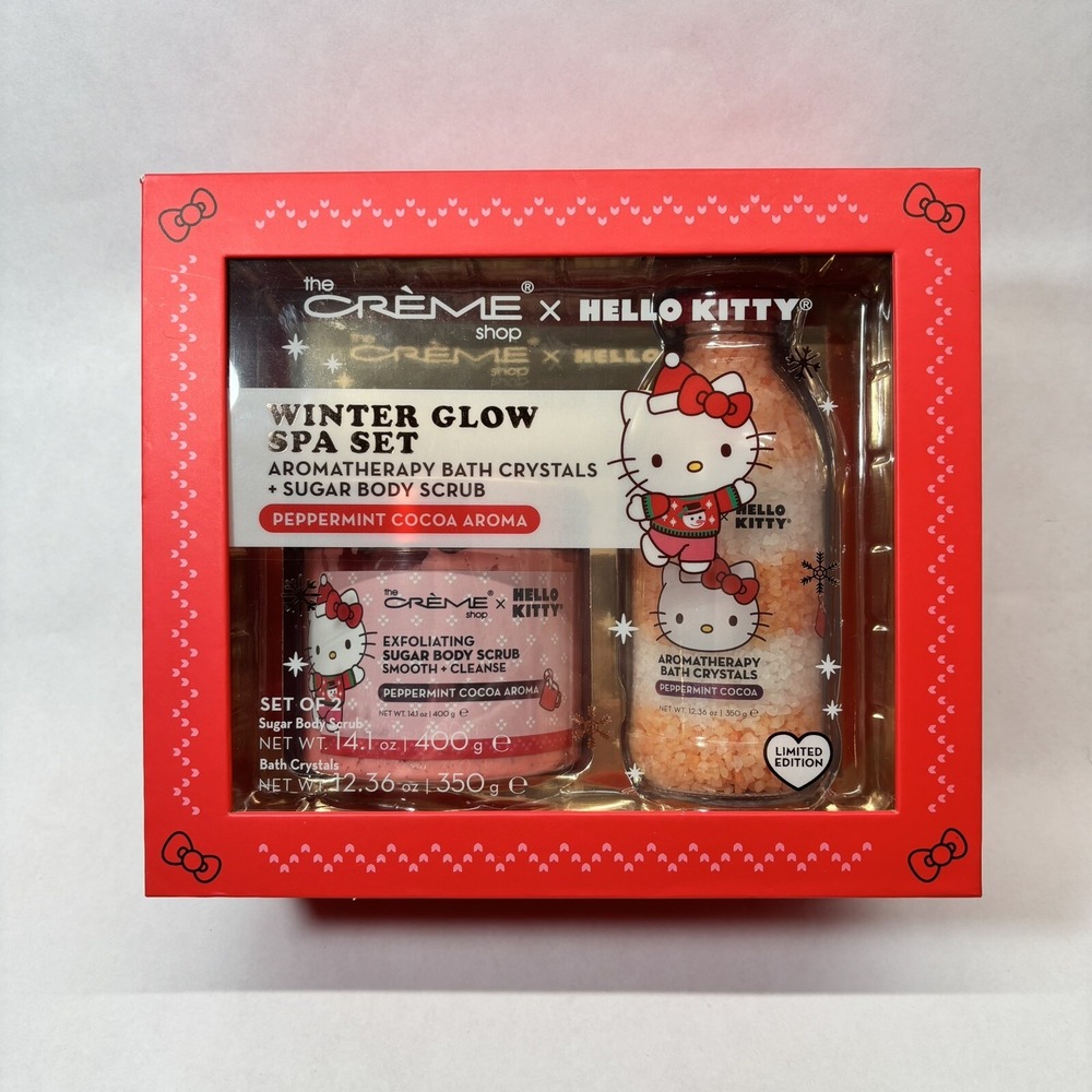 THE CREME SHOP X HELLO KITTY Winter Glow Spa Set Peppermint Cocoa Aroma